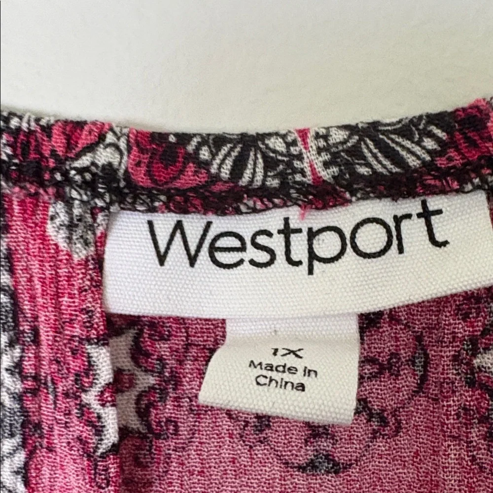 Westport Red and Black Patterned Blouse - Picture 3 of 4